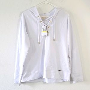 🌵 Michael Kors Women Long Sleeve Hooded Shirt M